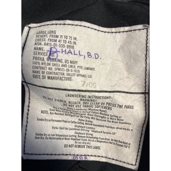 US Navy NWU Gore-Tex Cold Weather Digital Camouflage Parka Large Long Mens - Picture 3 of 16